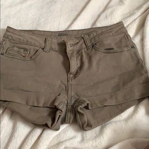 Green BDG shorts.